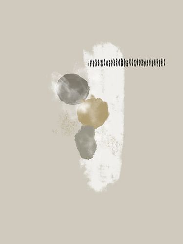 Modernes abstraktes minimalistisches Kunstwerk in Erdfarben