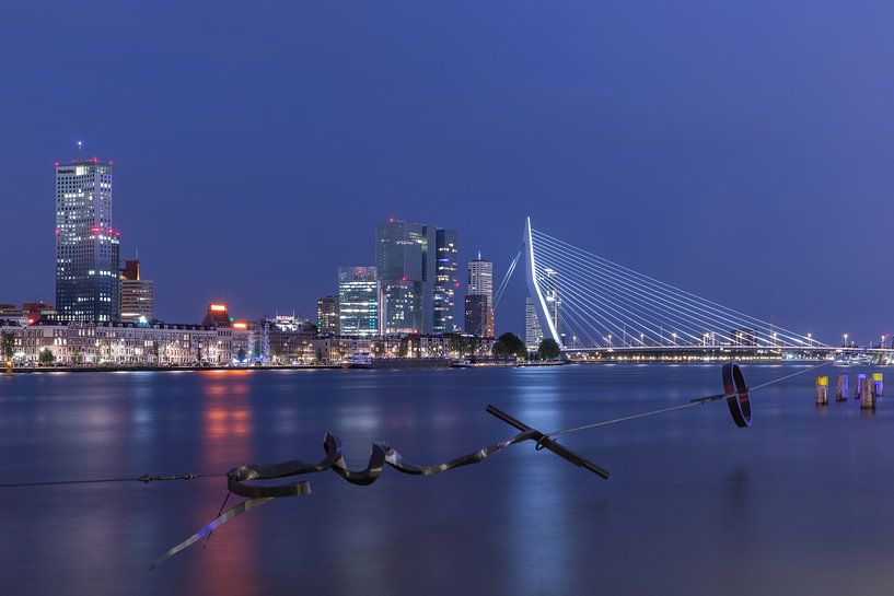 Het Maasbeeld met het zicht op het Noordereiland in Rotterdam van MS Fotografie | Marc van der Stelt