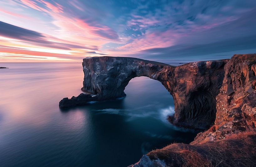 Abendstille an der Felsküste von fernlichtsicht