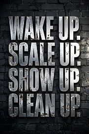 Show Up Push Hard Stay Humble Conquer Gym Motivation by Faheem Beigh
