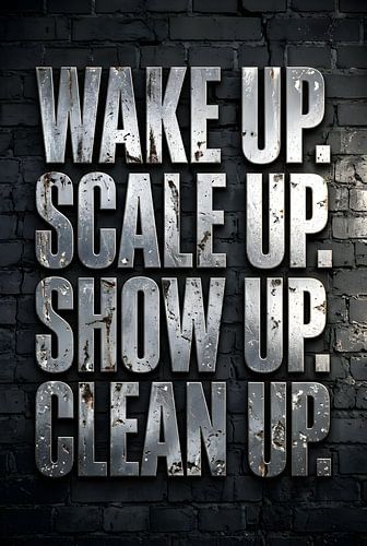 Show Up Push Hard Stay Humble Conquer Gym Motivation