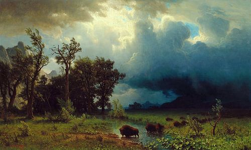 Albert Bierstadt,Buffalo Trail, The Impending Storm, 1869