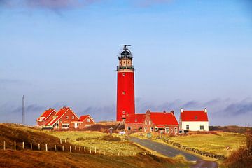 Vuurtoren en woningen Texel van Henk Langerak