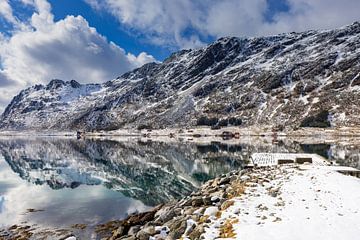 Paysage hivernal sur les Lofoten en Norvège sur gaps photography