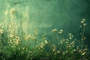 abstract groen schilderij