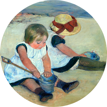 Kinderen die op het strand spelen, Mary Cassatt