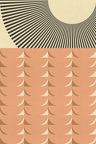 Retro geometry. Modern abstract geometric art in vintage style I by Dina Dankers