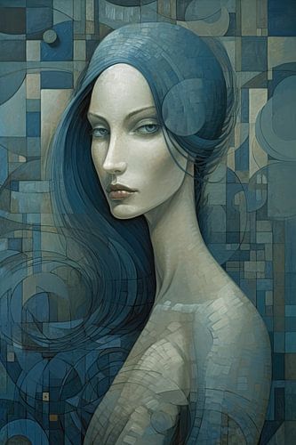 Portrait de femme abstrait