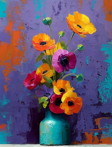 Freshly picked Wild Flowers in Low Vase by Studio Ypie