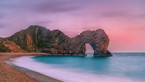 Sonnenuntergang bei Durdle Door, Dorset, England