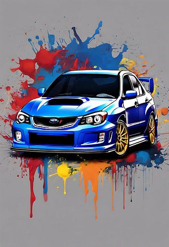 Subaru impreza wrx sti splash art