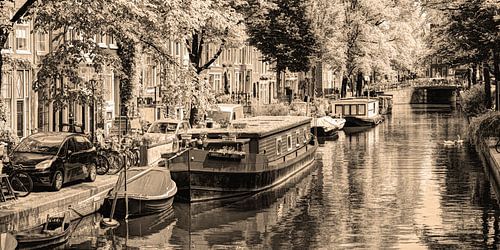 Jordaan Egelantiersgracht Amsterdam Nederland Sepia