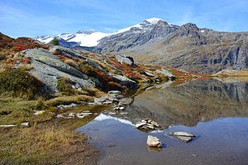 Spiegelung des Lac Blanc Bergsees im Parc Vanoise Französische Alpen
