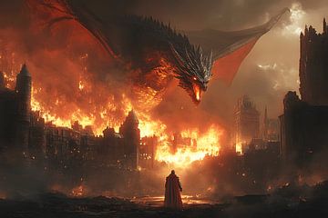 Knight and dragon scene by MNS Designs