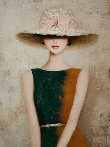 De vrouw met de strohoed van Atelier Pink Blossom