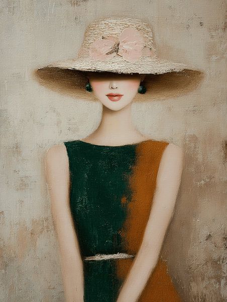 Die Frau mit dem Strohhut von Atelier Pink Blossom