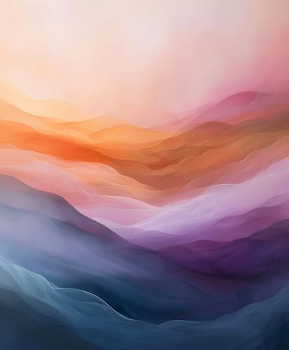 Pastellfarbene Berge