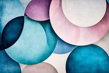Abstracte cirkels in pastelkleuren van Imperial Art House