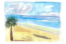 Eleuthera Bahamas Scène de plage de rêve avec nuages