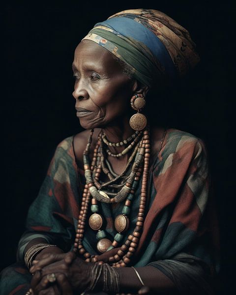 Portrait of an African woman by Carla Van Iersel