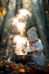 Préparation de la soupe aux champignons