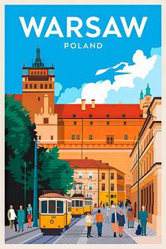 Warschau, Polen van Poster Art Shop