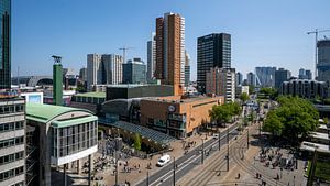 Dachterrassenansicht Rotterdam Stadtzentrum II von Rick Van der Poorten