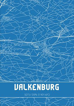 Blaupause | Karte | Valkenburg (Limburg) von Rezona