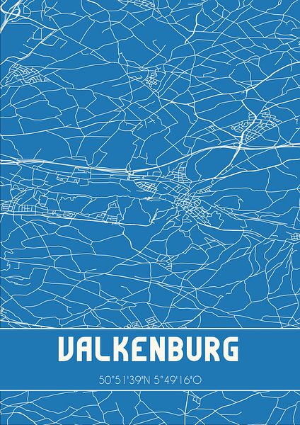 Blueprint | Map | Valkenburg (Limburg) by Prints of Place