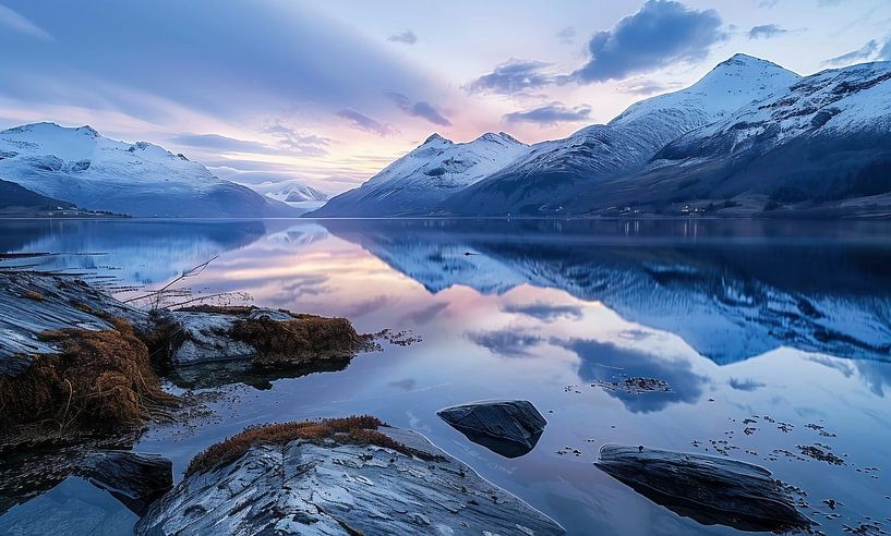 Stimmungsvoller Landschaftsblick von fernlichtsicht