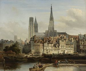 Der Pariser-Kai in Rouen, Johannes Bosboom