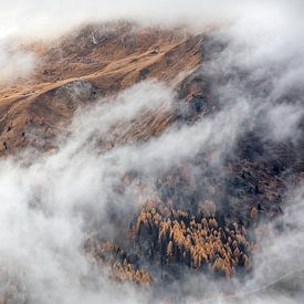 Moody ridge in the Dolomites by Emile Kaihatu