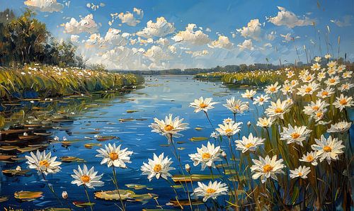 Rivieroever in Bloei