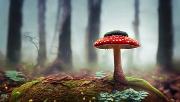 Toadstool in the cloud forest by Tilo Grellmann