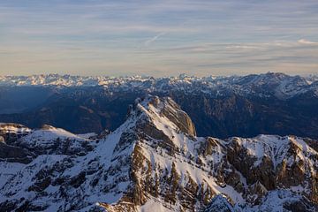 Alpenpanorama vanuit Säntis - adembenemend uitzicht over Oost-Zwitserland van Runawayphill