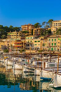 Port de Soller haven op het eiland Mallorca, Spanje Middellandse Zee