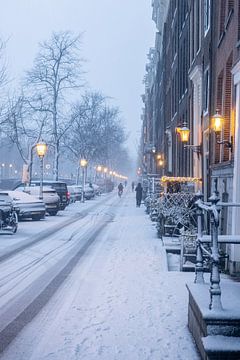 Wintermorgen an den Amsterdamer Grachten von Richard Nell