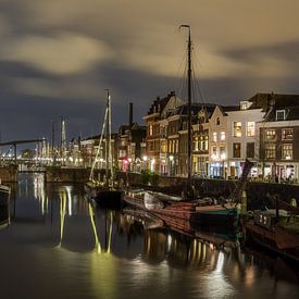 De oude boten in Delfshaven van Mart Houtman