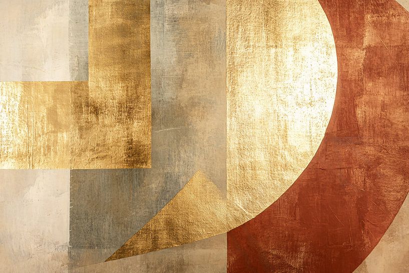 Geometric abstract artwork with gold by Imperial Art House