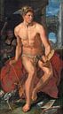 Mercurius, Hendrik Goltzius. von Meisterhafte Meister Miniaturansicht