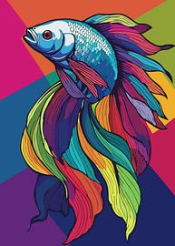 Poisson Betta Pop Art