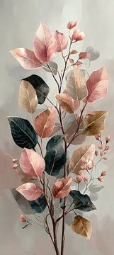 Pink Leaves | Beautiful Botanicals for Your Home by ARTEO Paintings