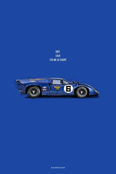 Cars in Colors, Lola T70 von Theodor Decker