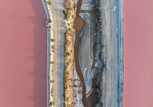 Aerial photo abstract pink landscape