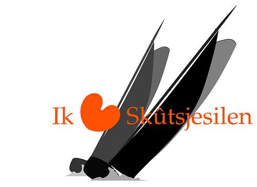 Skûtsjes in een strijd von Jan Brons