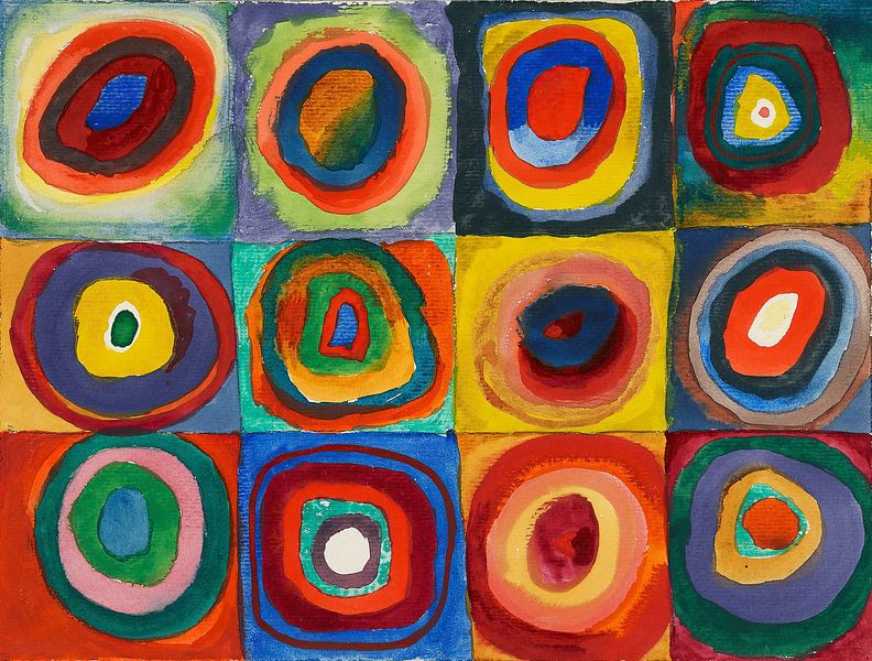 Quadrate mit konzentrischen Ringen, Wassily Kandinsky von Meisterhafte Meister