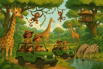 Playful safari with happy animals by Imperial Art House