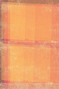 Modern abstract. Colorful painting in warm orange, pink and beige by Abstract Minimalist Art