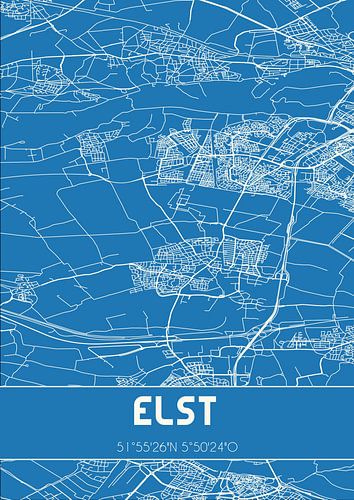 Blaupause | Karte | Elst (Gelderland)