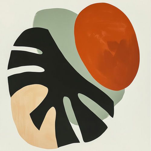 Abstracte vormen en kleuren harmoniëren